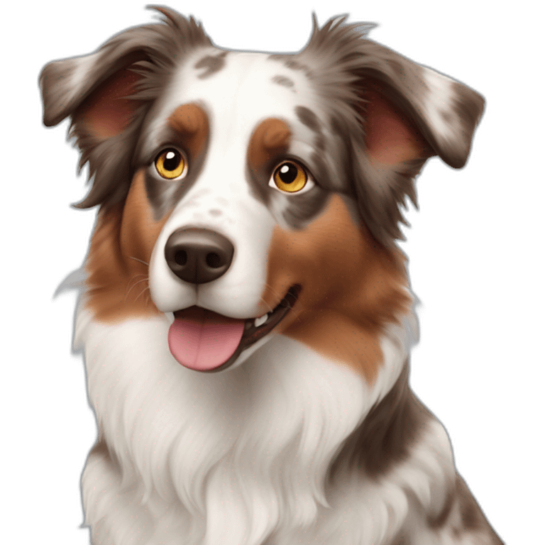 Red merle Australian Shepherd emoji