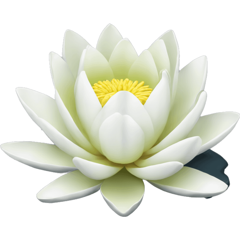 Make a water lily but white emoji