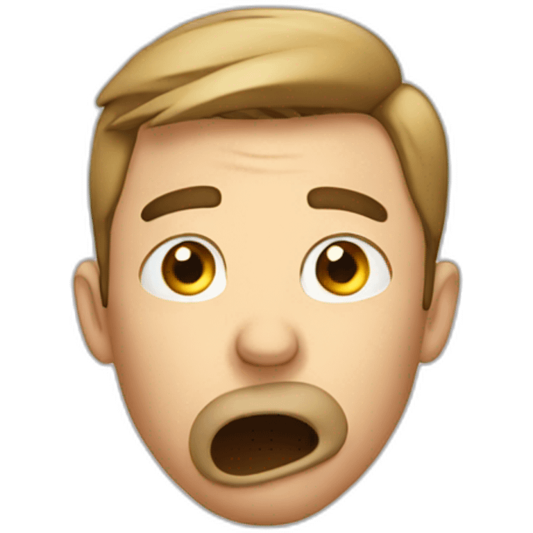 A man shocked covering his mouth emoji