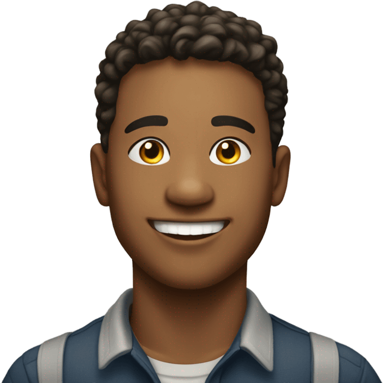 smiling young man portrait indoors emoji