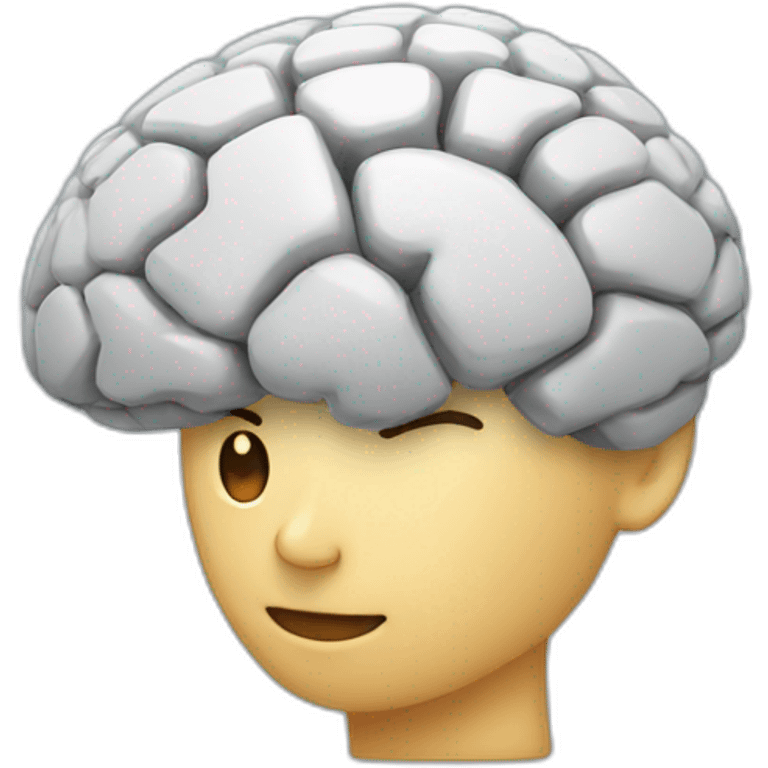 human holding an electric brain emoji