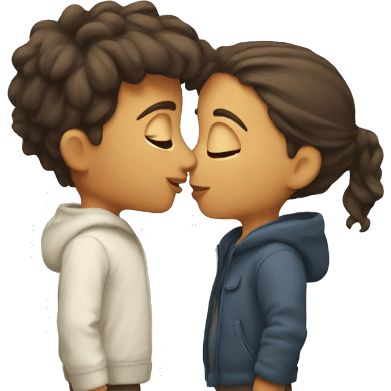 cute kissing couple  emoji