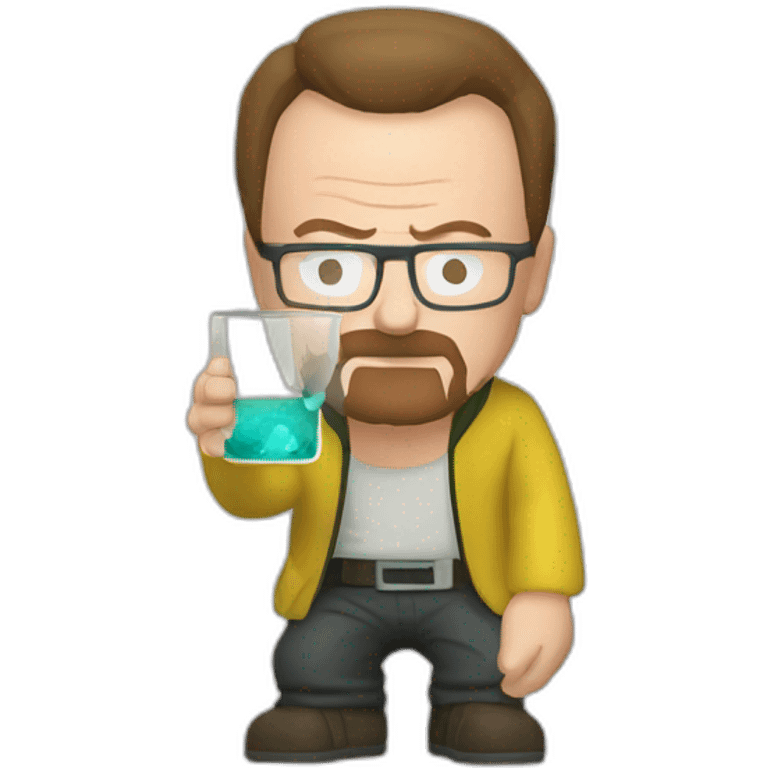 walter white making glass with jesse pinkman emoji