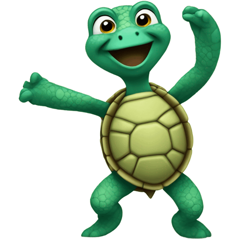 Turtle dancing emoji