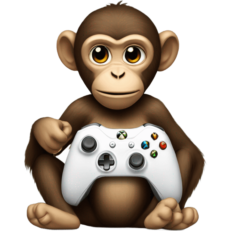 Monkey with a Xbox controller  emoji