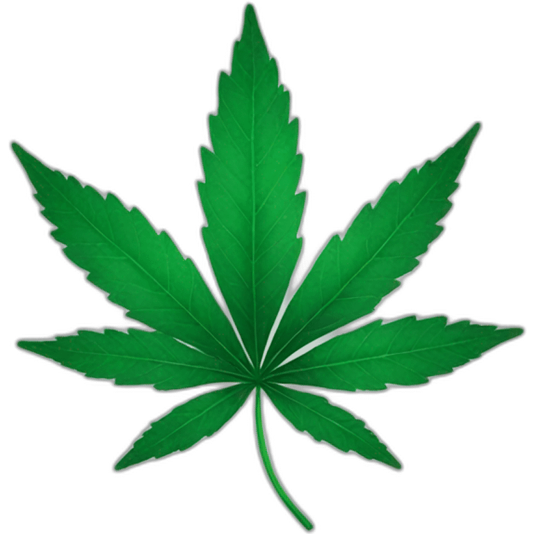 Green weed leaf emoji