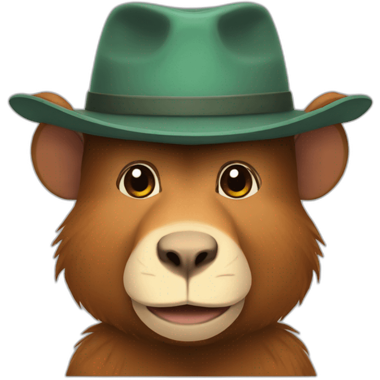 Monkey with capybara hat emoji