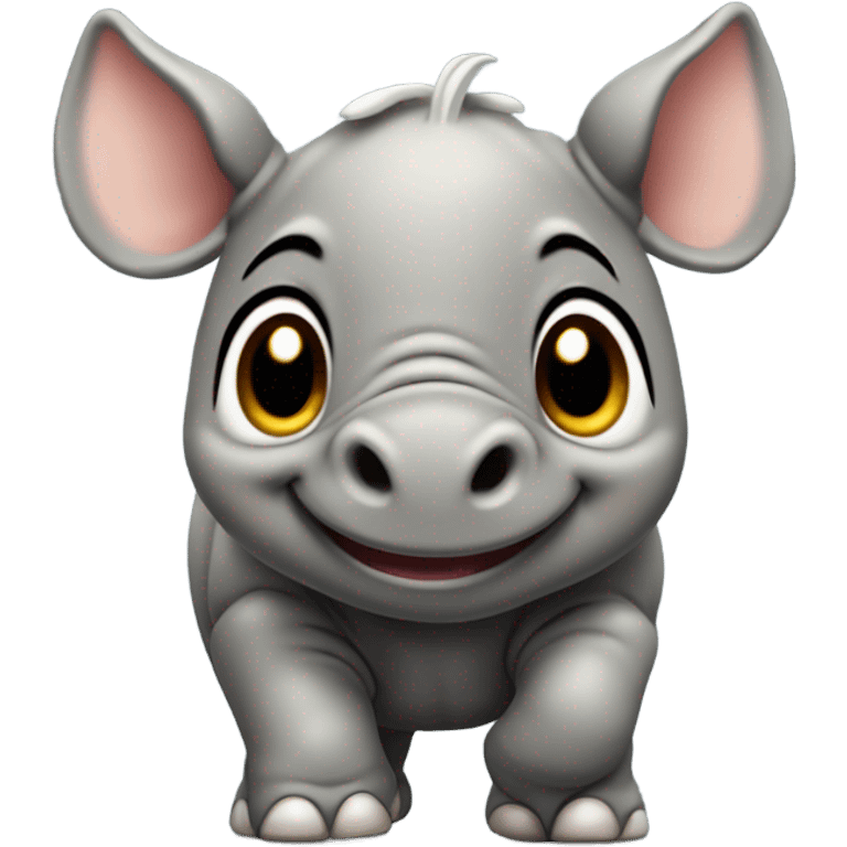 Excited baby rhino emoji