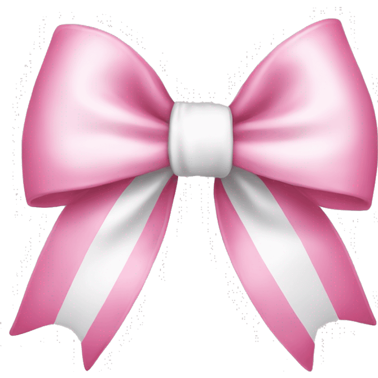 Pink and white bow emoji