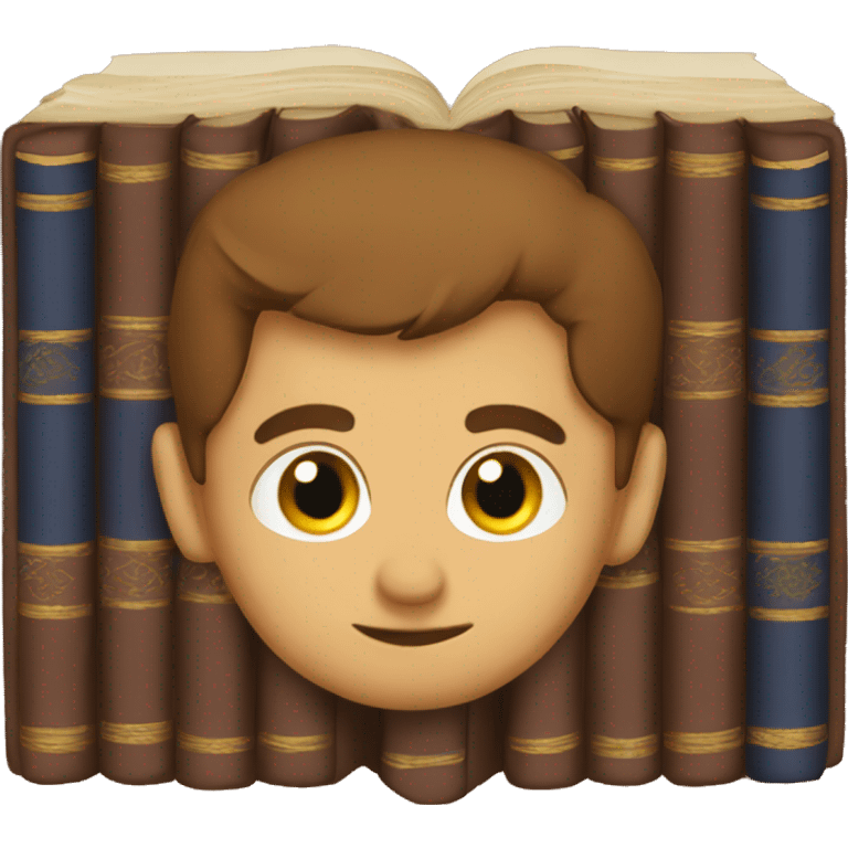 Brown books emoji