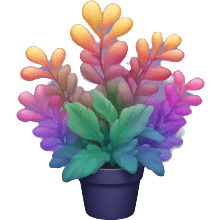 Iridescent hue gradient plant emoji