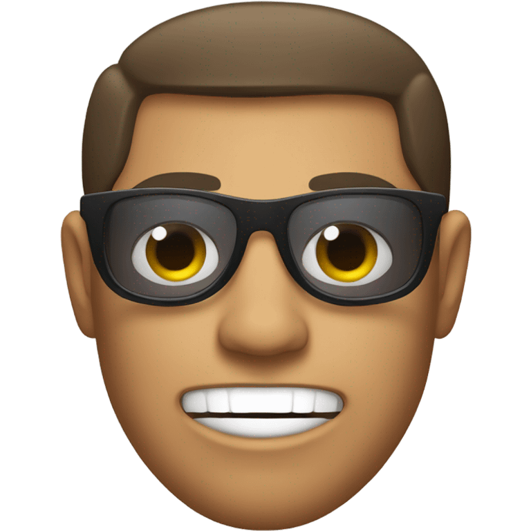 guy pulling down sun glasses  emoji