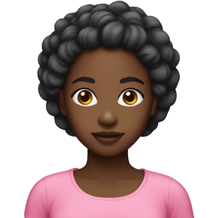 black girl in pink emoji