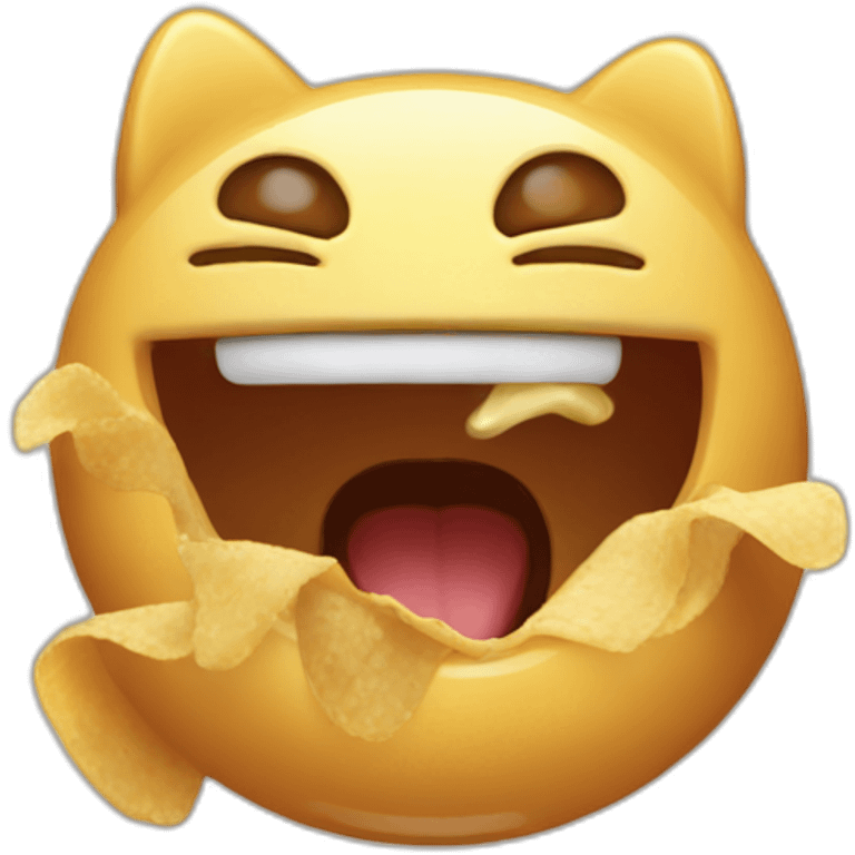 chat qui mange des pates emoji