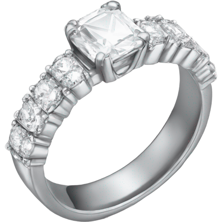 wedding ring with white diamond emoji