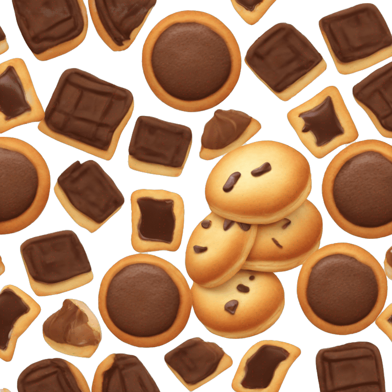 pan au chocolat with to pieces of chocolate emoji