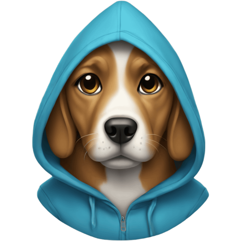 Dog wearing the hoodie  emoji