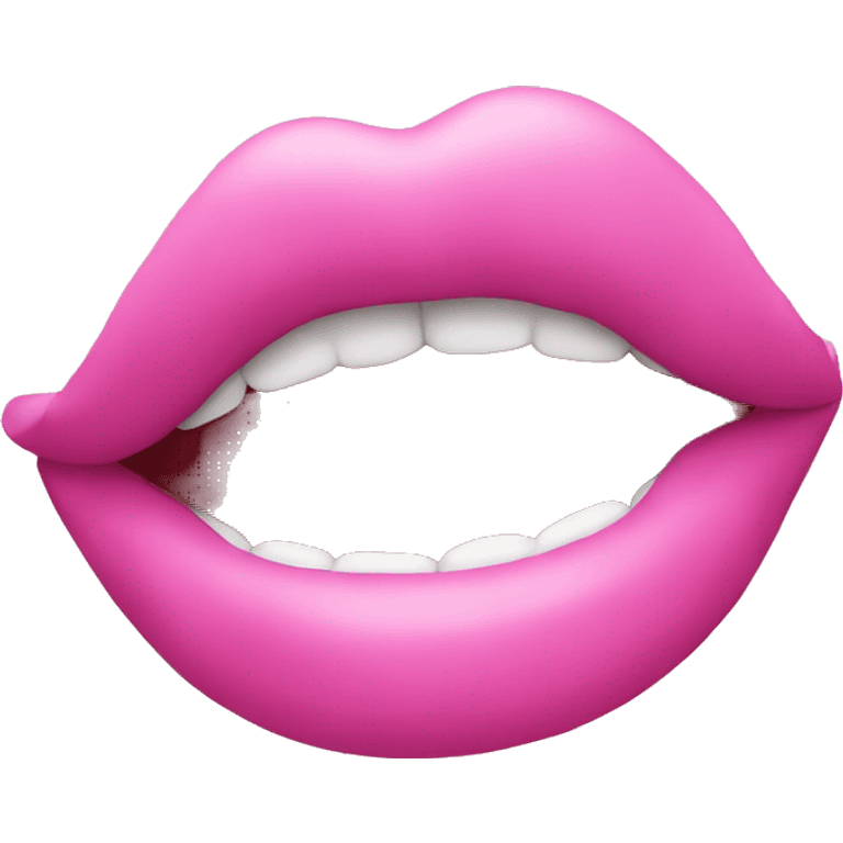 Pink kiss emoji