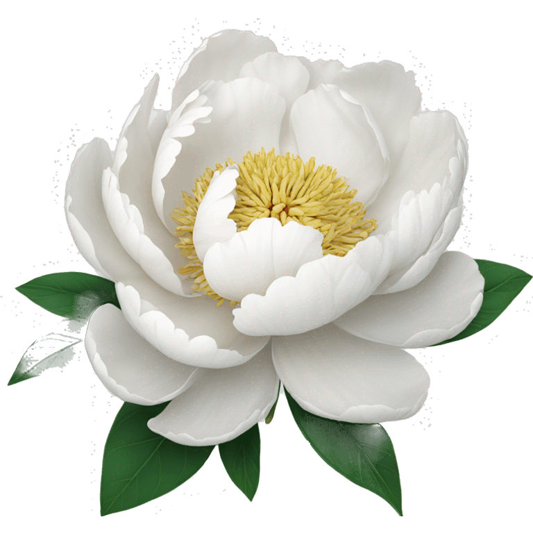 White peony flower emoji