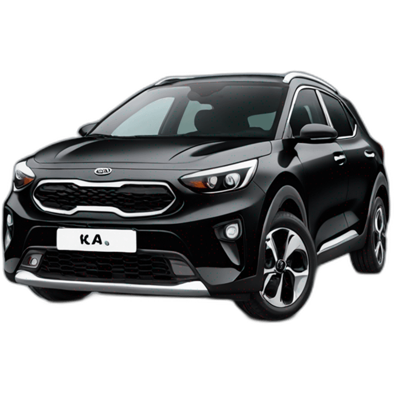 Black Kia stonic in 45 front view emoji