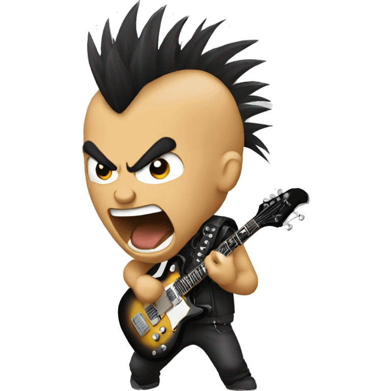 Screaming rocker with Mohawk emoji