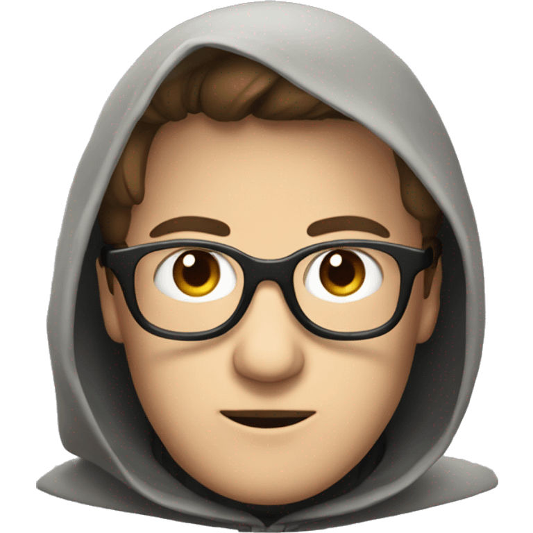 a detective with a cloak-covered face and black glasses emoji