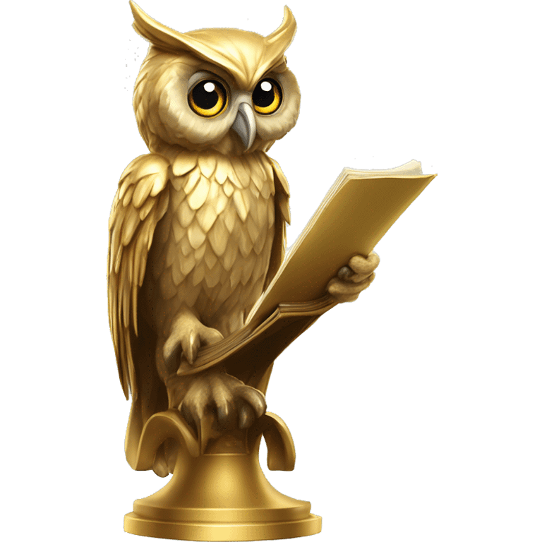 Dumbledore's owl gold skinny tall lectern  emoji