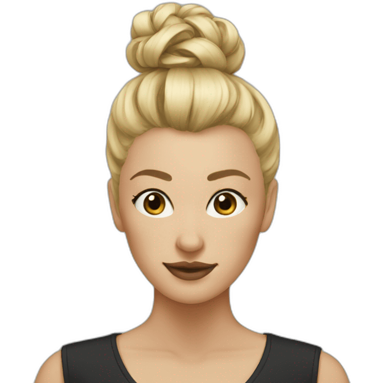 blonde top knot emoji