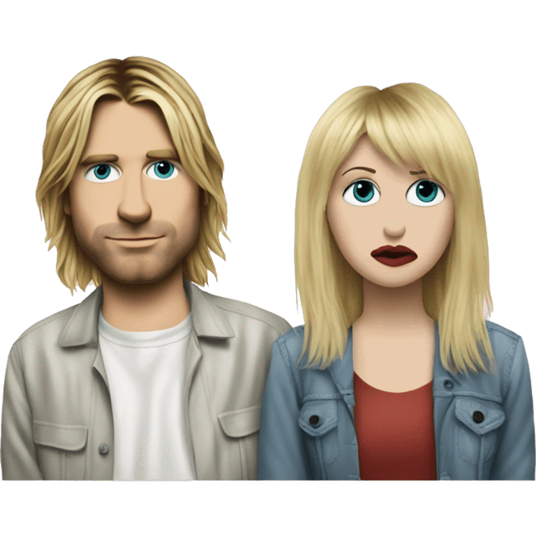 Kurt Cobain and Courtney love  emoji