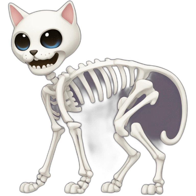 skeleton cat emoji