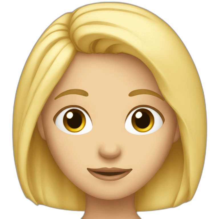 A blonde-haired girl with thoughts - What???? emoji