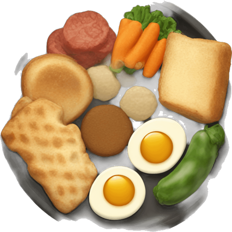 Warm plate of food emoji