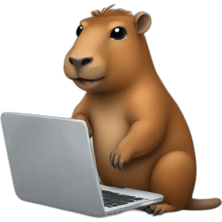 capibara programmer with laptop emoji