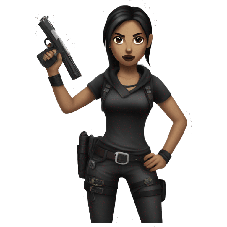 goth lara croft  emoji