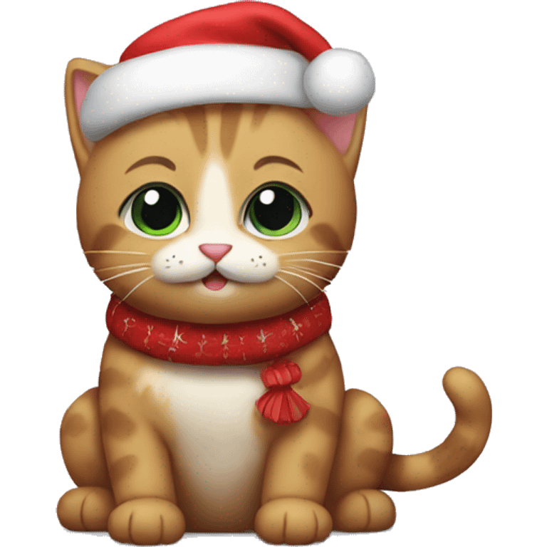 Christmas kitty emoji