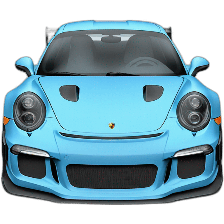 light blue Porsche 911 Gt3 Rs Drifting emoji