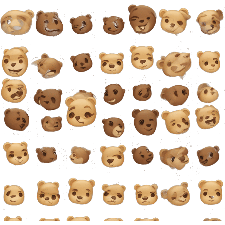 😃 this emoji with bear emoji