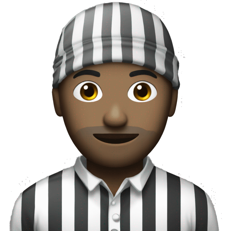 Black and white striped shirt robber emoji