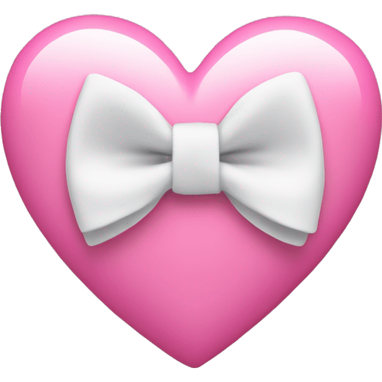 Pink heart with white bow tie emoji