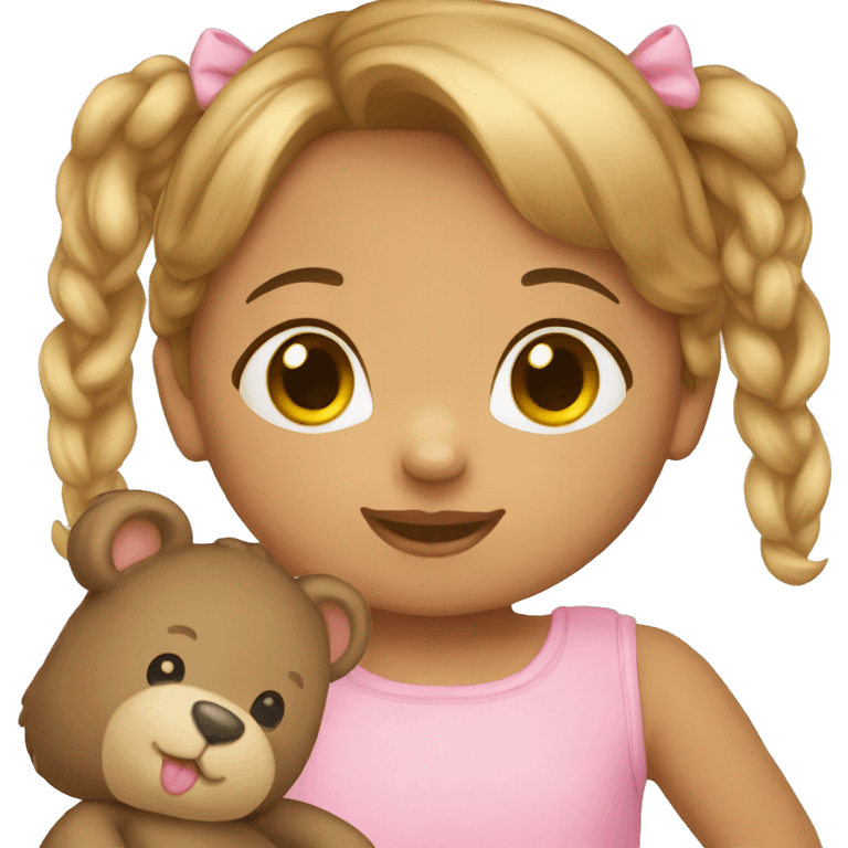 Little girl teddy bear emoji