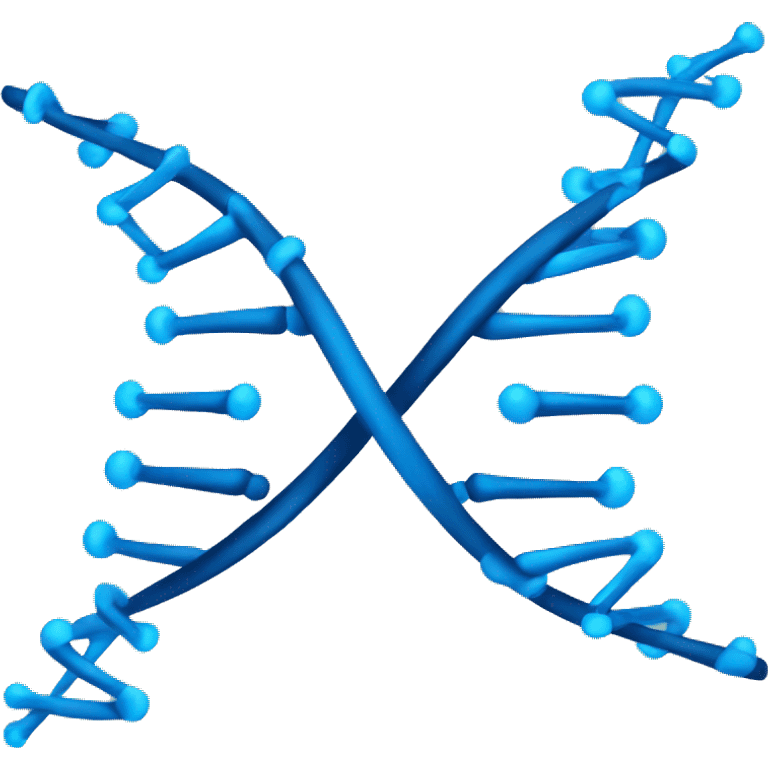 A black and blue DNA helix emoji