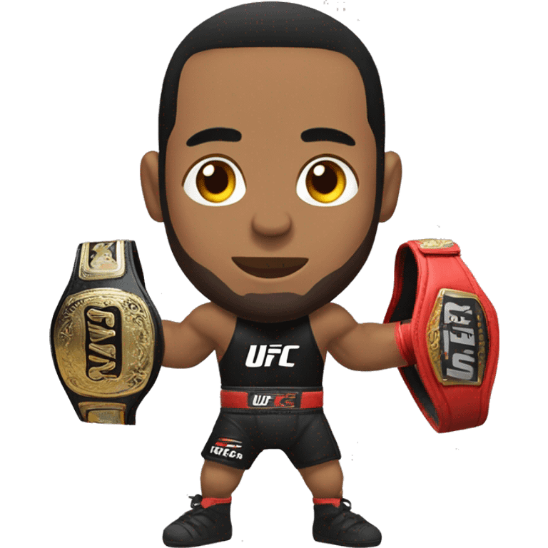 Topuria with UFC belt emoji