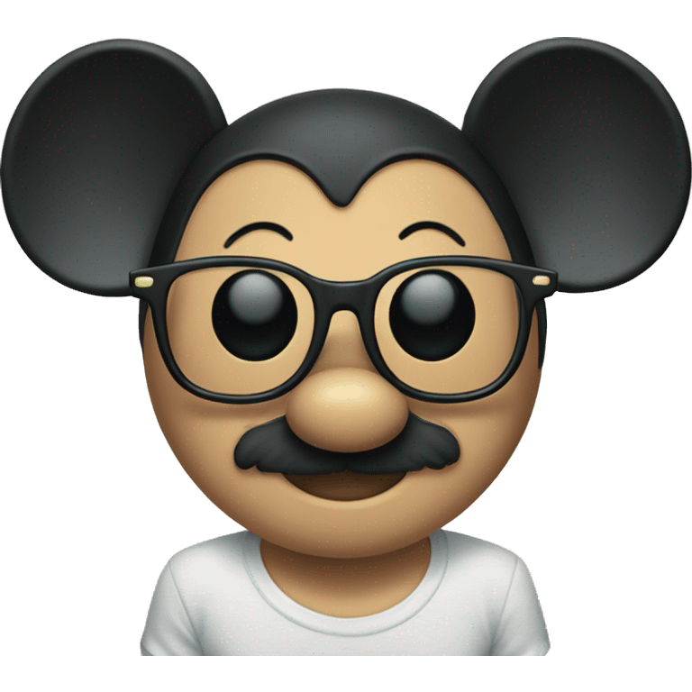 mickey mouse con lentes emoji