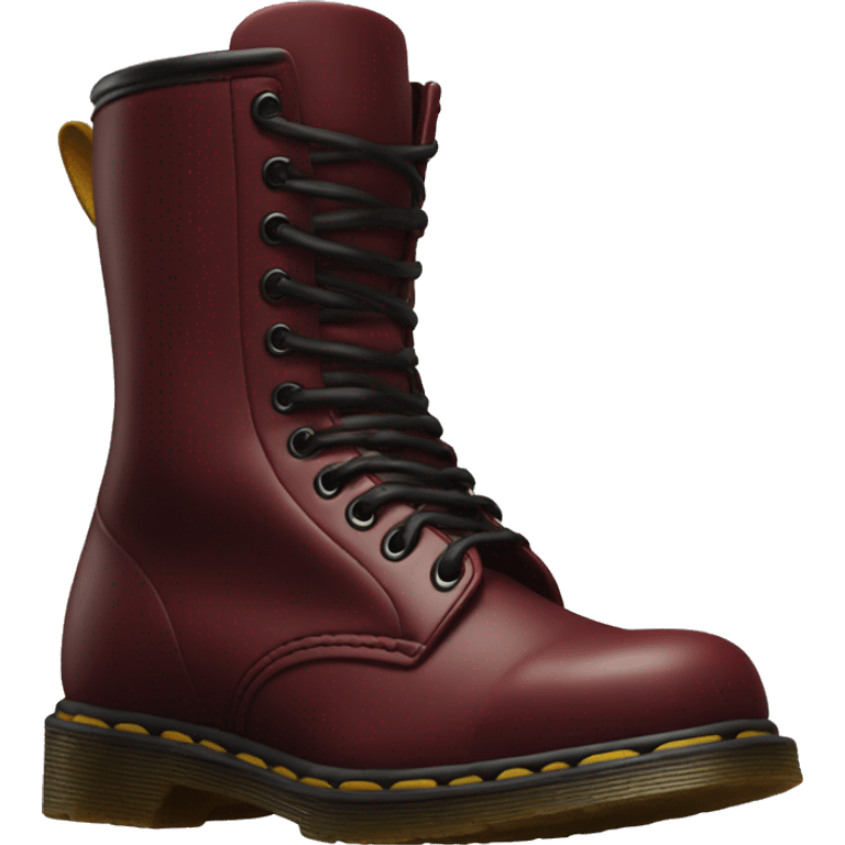 doc marten dark red emoji