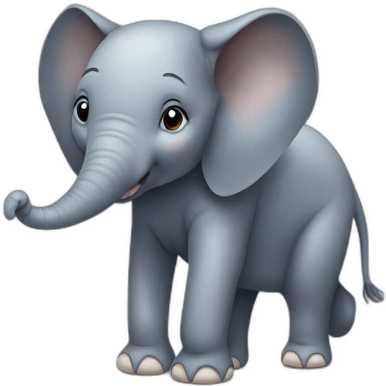 Éléphant sur souris emoji