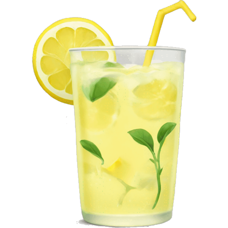 Lemonade with a cat drinking it emoji