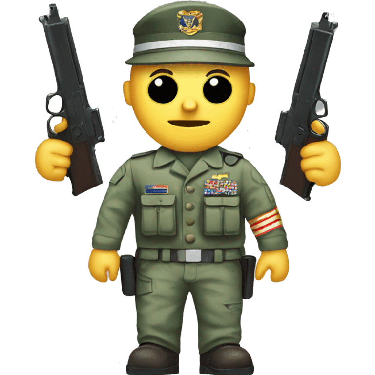 Us armed forces with 2 pistols emoji