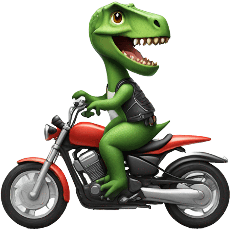 dinosaur on motorcycle  emoji