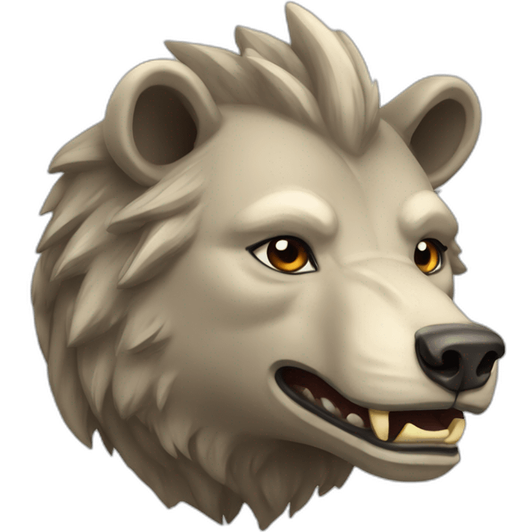 roaring nandi bear head emoji