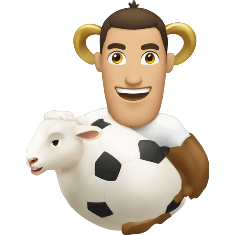 Ronaldo sur une chevre emoji